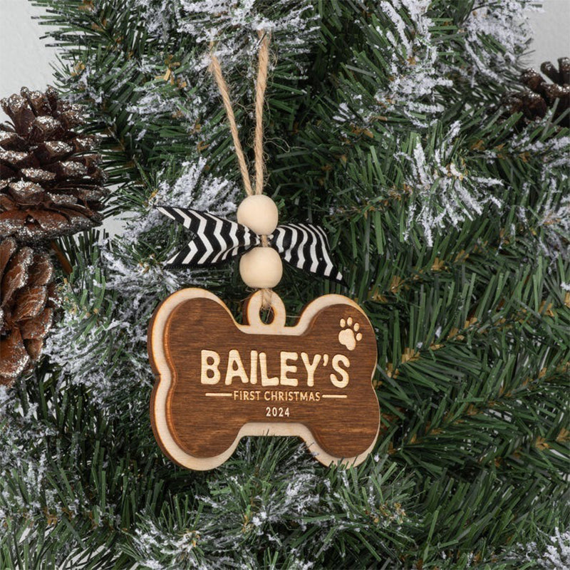 Dog's First Christmas Ornament, Dog Bone Ornament