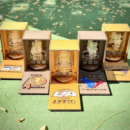 Personalized  Sport Team Football Team  Whiskey Glass