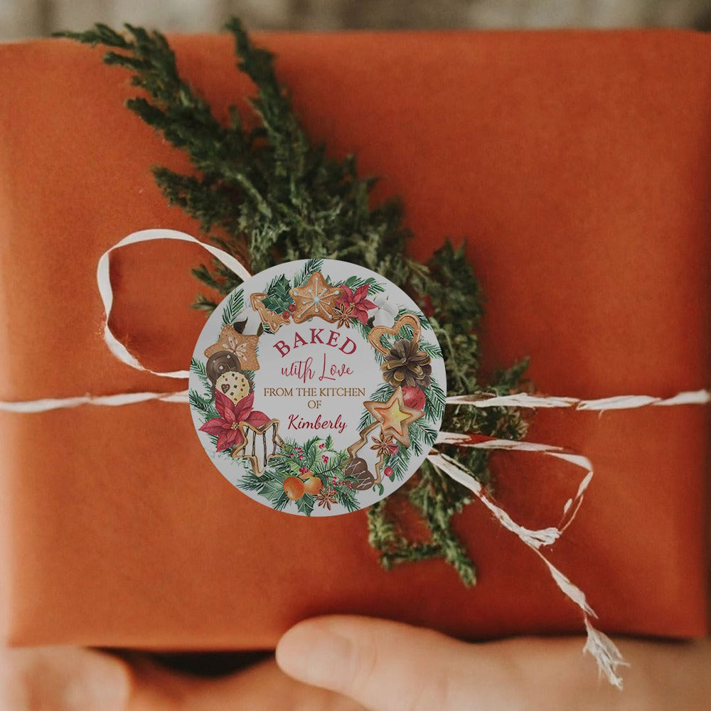 Customizable Christmas Baking Stickers