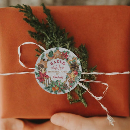 Customizable Christmas Baking Stickers