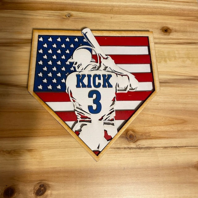 Personalized Baseball Gift for Boys, 3D Baseball Plaque, Softball Name Sign for Boy or Girl Ball Player