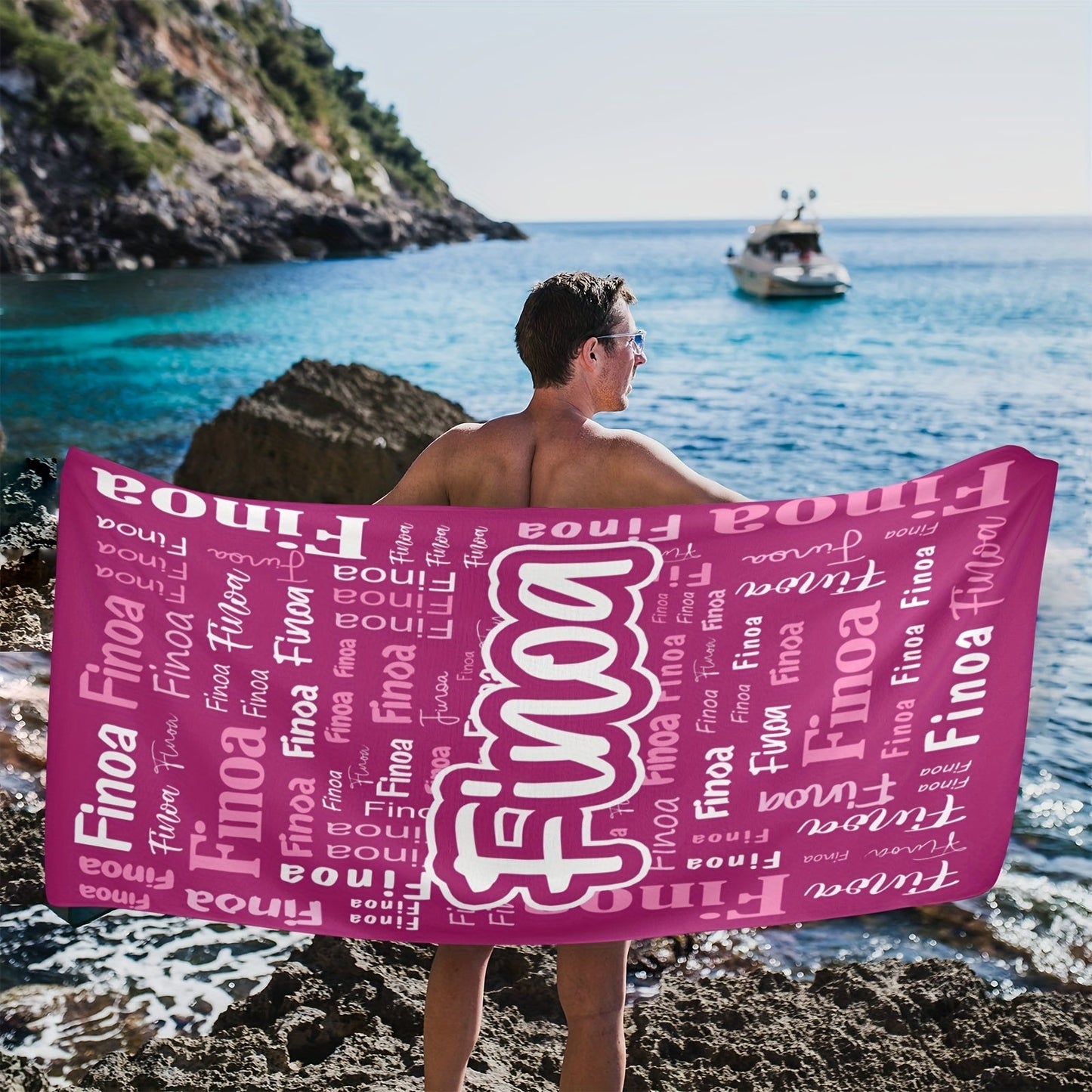 Personalized Name Beach Towel - Super Absorbent