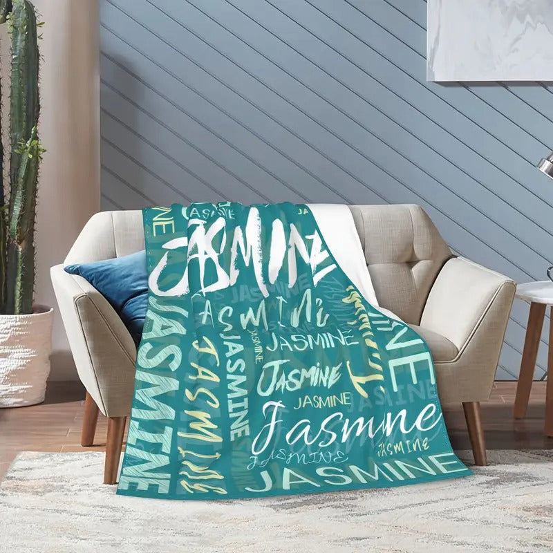 Personalized Custom Name Blanket - Contemporary Design