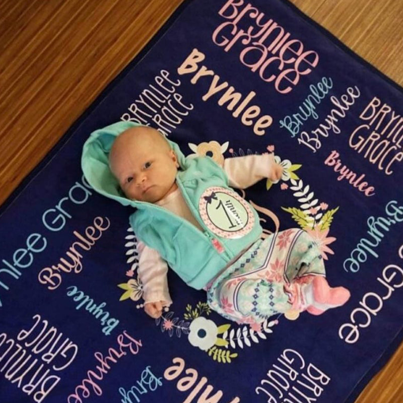 Personalized Baby Blanket, Baby Girl Blanket, Personalized Blanket