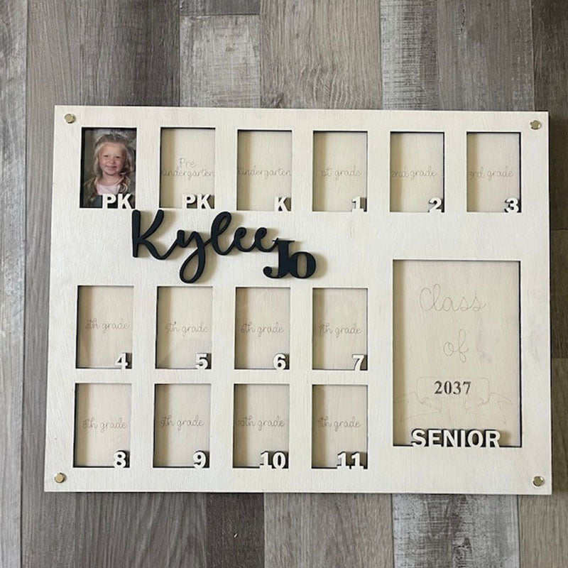 LARGE School Years Photo Picture Frame PreK-12 K-12 Customizable Graduation Gift