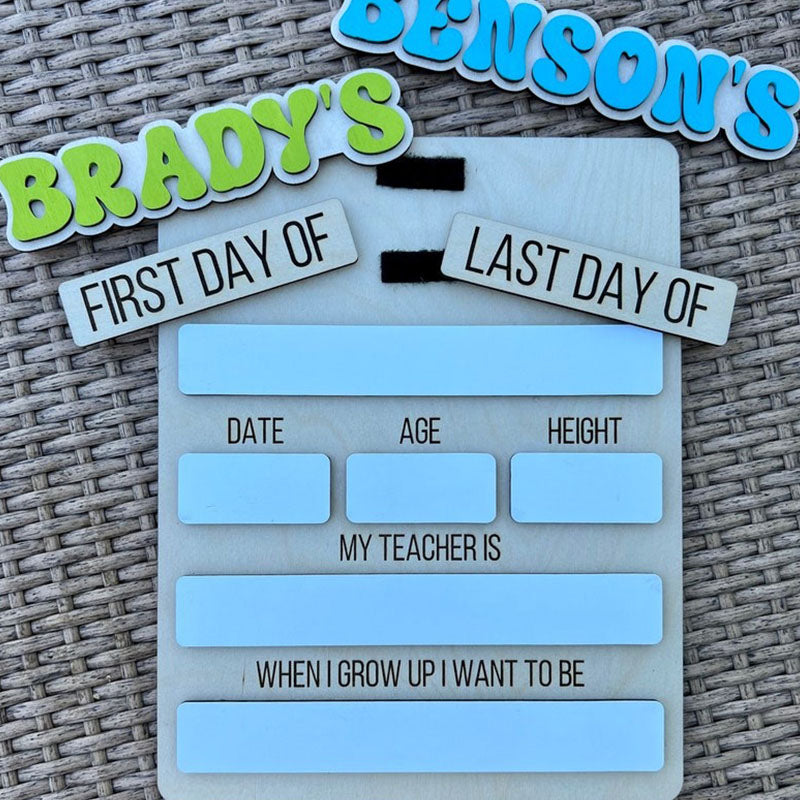 First & Last Day Of School Sign, Back To School Photo Prop
