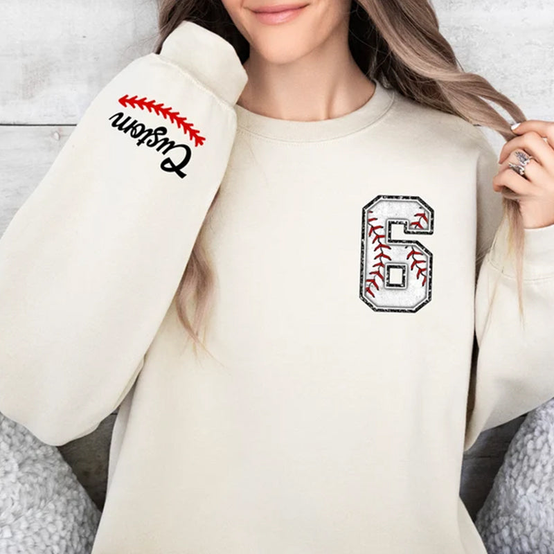 Custom Baseball Mom Crewneck Sweatshirt: Personalized Sport Tee