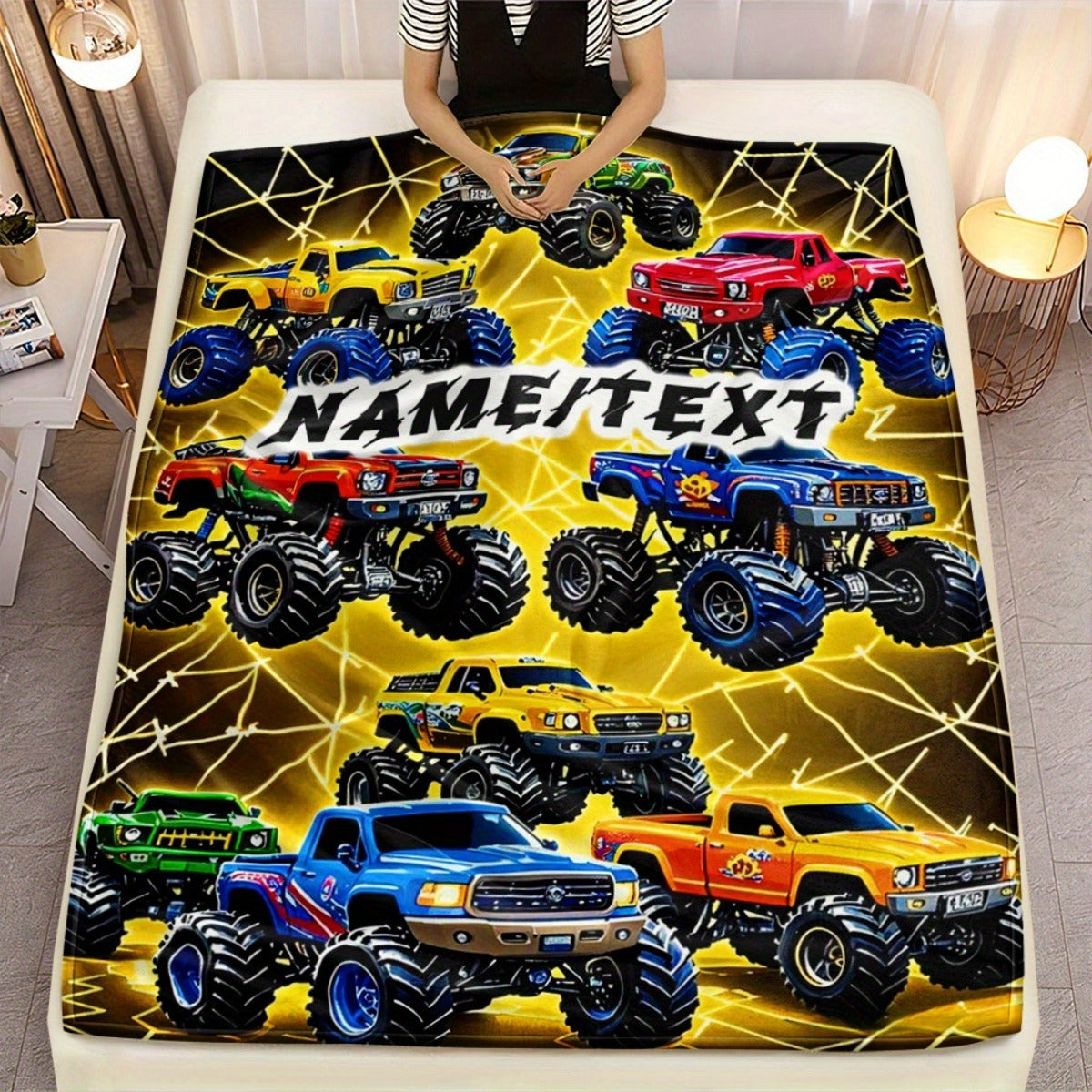 Ized Racing Car Themed Blanket Suitable for Bed