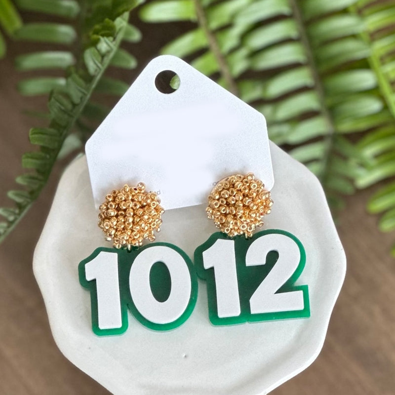 Personalized Number Earrings