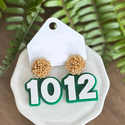 Personalized Number Earrings
