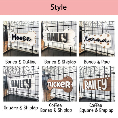 Personalized Crate Sign, Custom Dog Decor, Hanging Crate Sign, Custom Crate Sign, Dog Bone Sign