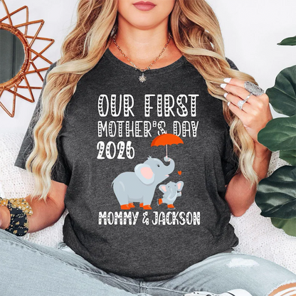 Custom Name Our First Mothers Day 2026 Shirt