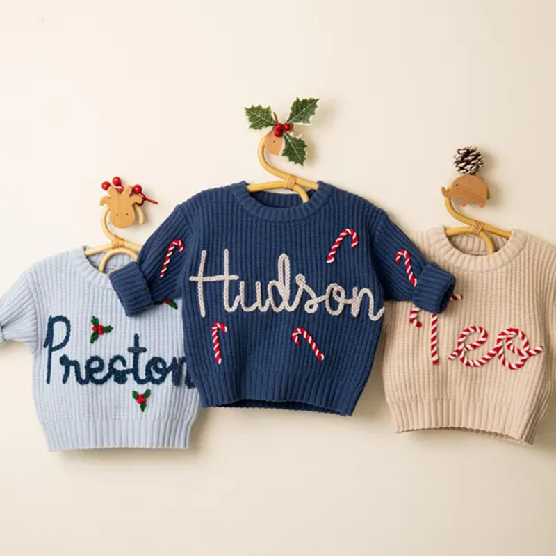 Embroidered Baby and Toddler Sweaters