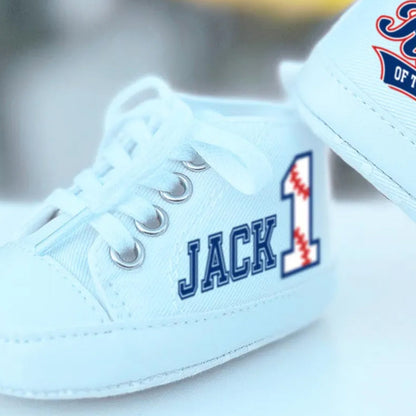 Custom Rookie Of The Year 1st Birthday Boy Shoes Baseball football Basketball Baby Shoes
