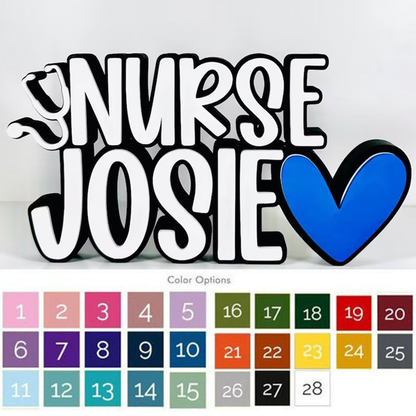 Personalized Desk Name Plate, Nurse Name Sign, RN Name Plate