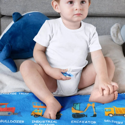 Personalized Construction Truck Blanket with Name