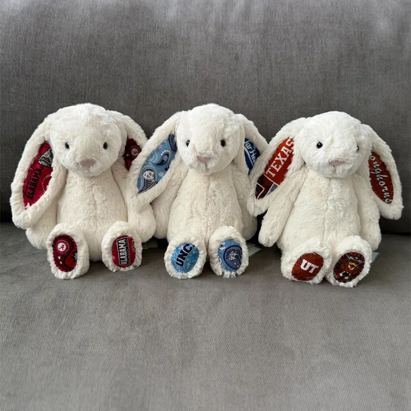 Custom College Bunny - Cream - College Acceptance Gift