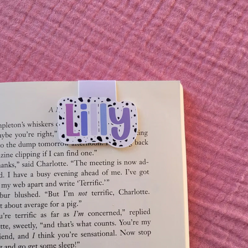 Personalized Name Magnetic Bookmark, Book Lover Gift