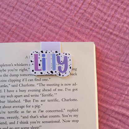 Personalized Name Magnetic Bookmark, Book Lover Gift