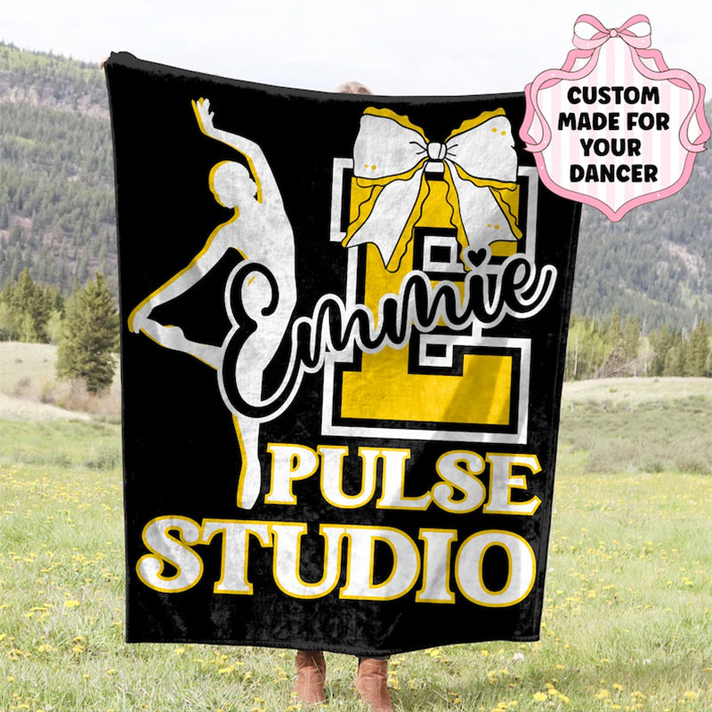 Dance Team Blanket, Personalized Dance Blanket Gift for Dancer