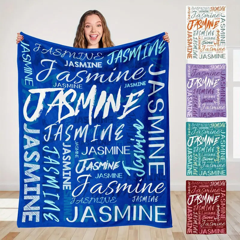 Personalized Custom Name Blanket - Contemporary Design