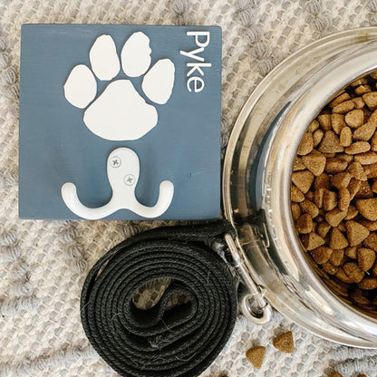 Personalized Pet Leash Wall Holder