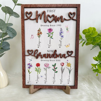 Personalized Birth Month Flowers, Mothers Day Gifts