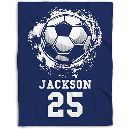 Valentine'S Day Gift Victory Atmosphere, Customized Football Printed Flannel Blanket