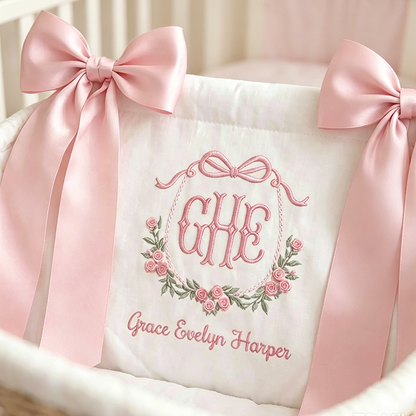 Custom Baby Banner For Hospital Door Sign & Nursery, Monogram Baby Announcement Banner