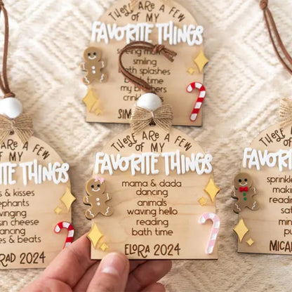 Few Of My Favorite Things Ornament, Personalized Kids Keepsake Ornament