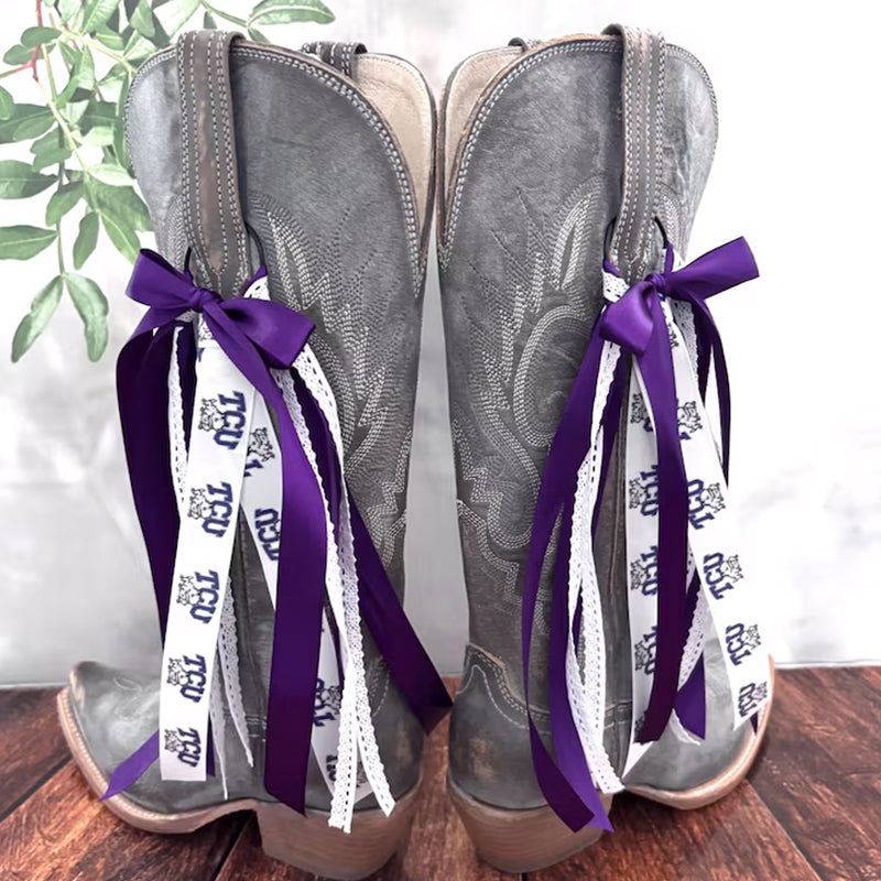 School Spirit Boot Bows, Bows for Boots, Pair