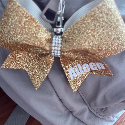 Custom Glitter Bow keychains and/or Wristlets