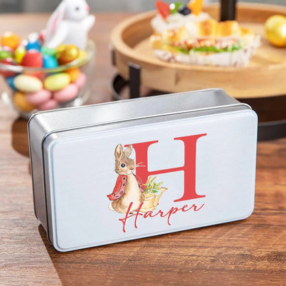 Personalized Easter Cute Cartoon Peter Rabbit Food-grade Metal Biscuit Tin Box