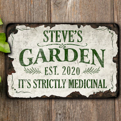 Custom Metal Garden Sign: Rustic Personalized Outdoor Decor
