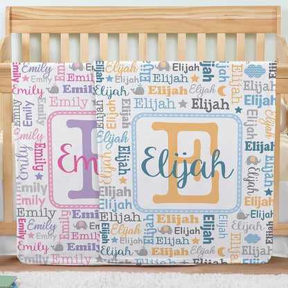 Collage Name Easter Blanket