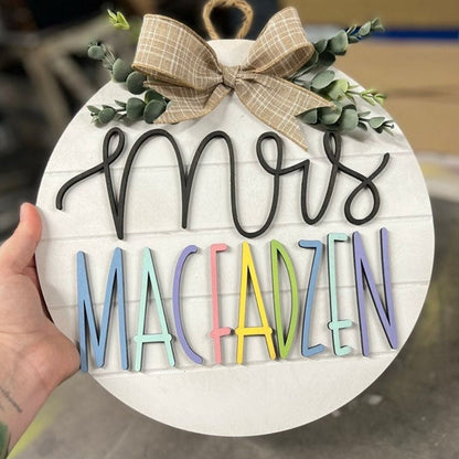 3D cut name sign classroom decor- Teacher Gift