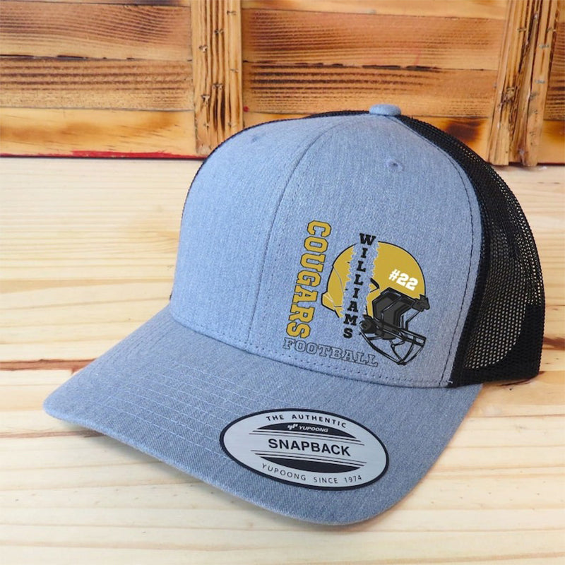 Custom Sport Hat,Football Softball Baseball Sport Hat, School Spirit