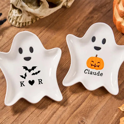 Personalised Ghost Shaped Ring Plate,Spoon Rest