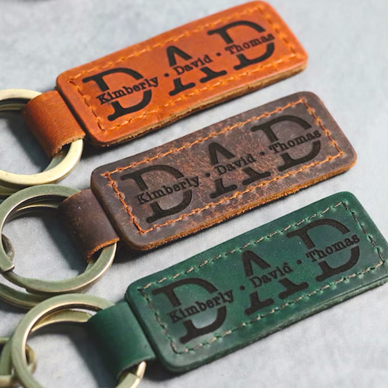 DAD KEYCHAIN, Personalized Dad Keychain