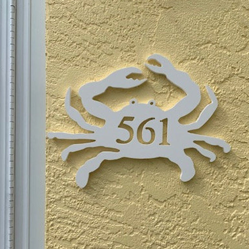House Number Plaque , Personalized Sign, Outdoor Decor, Coastal Themed Custom Sign