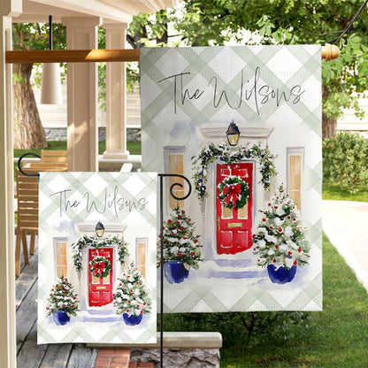 Custom Christmas Front Door Yard Welcome Home Sign Display Garden Flag