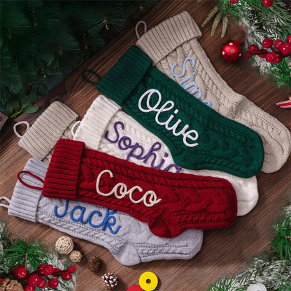 2025 Family Christmas Stockings, Personalized Christmas Stocking with Name