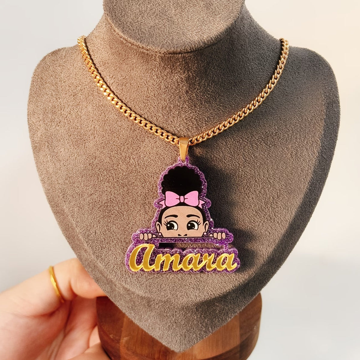 Custom Acrylic Name Necklace Featuring