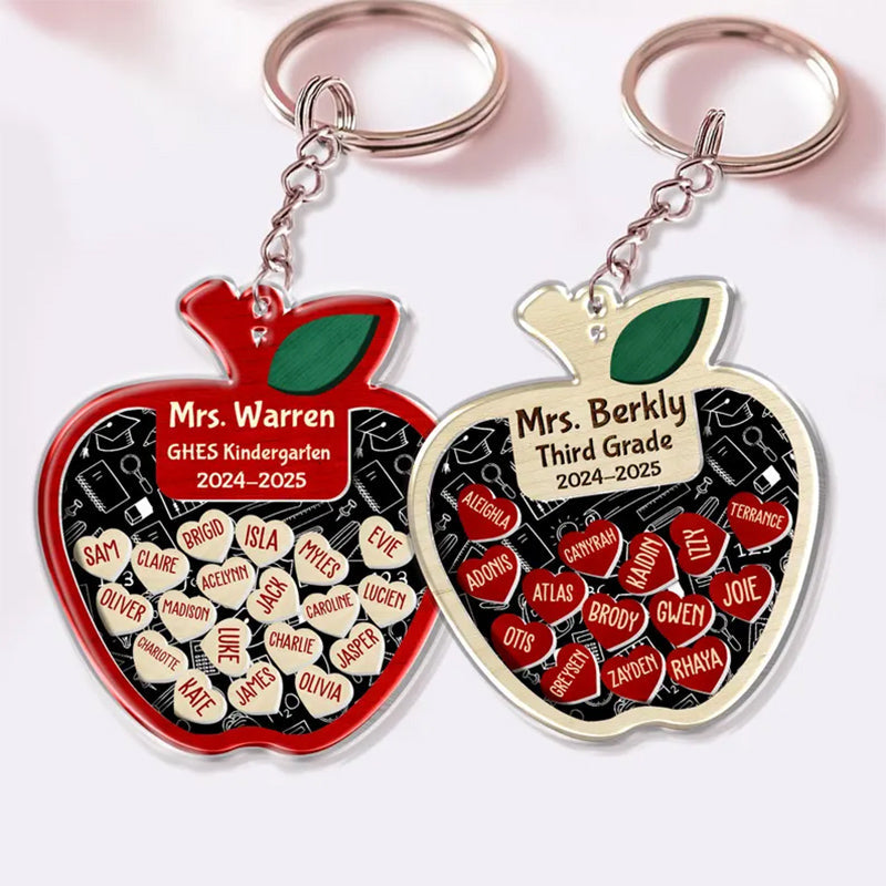 Personalized Teacher Apple Magnet, Thank You Teacher Gifts