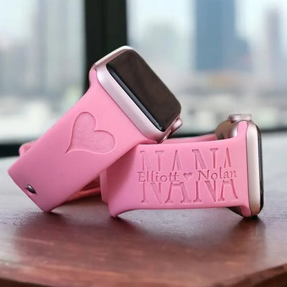 GIGI, NANA, GRANDMA, Silicone Watch Band