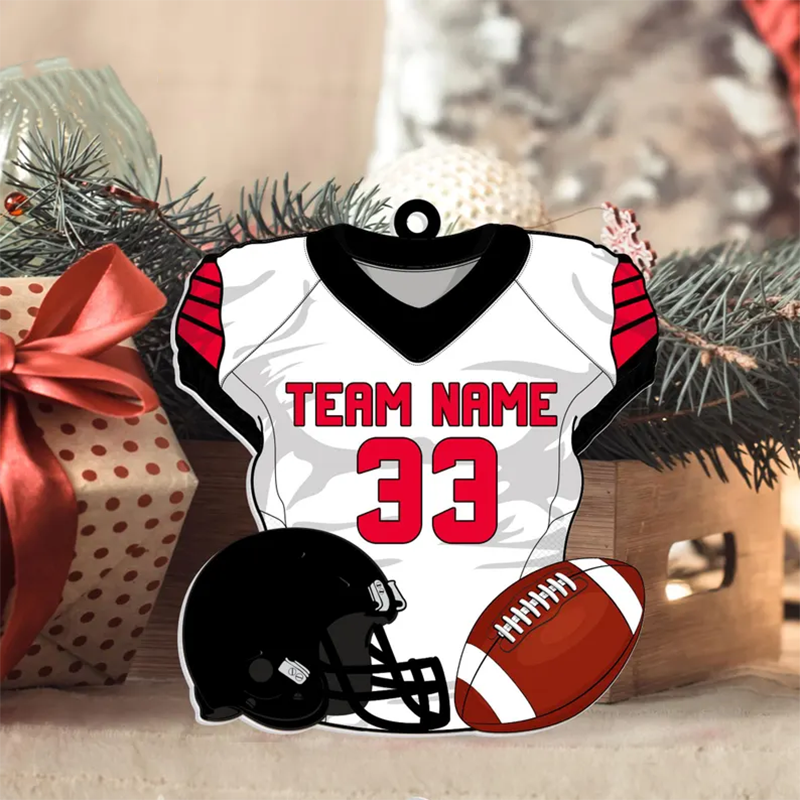 Personalized American Football Uniform 2D Flat Ornament NOT 3D