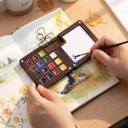 Portable watercolor set, Creative gift idea, Art supplies for journaling
