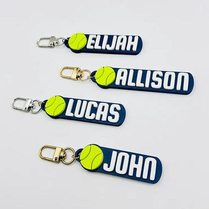 Tennis personalized keychain tennis custom bag tag gifts tennis