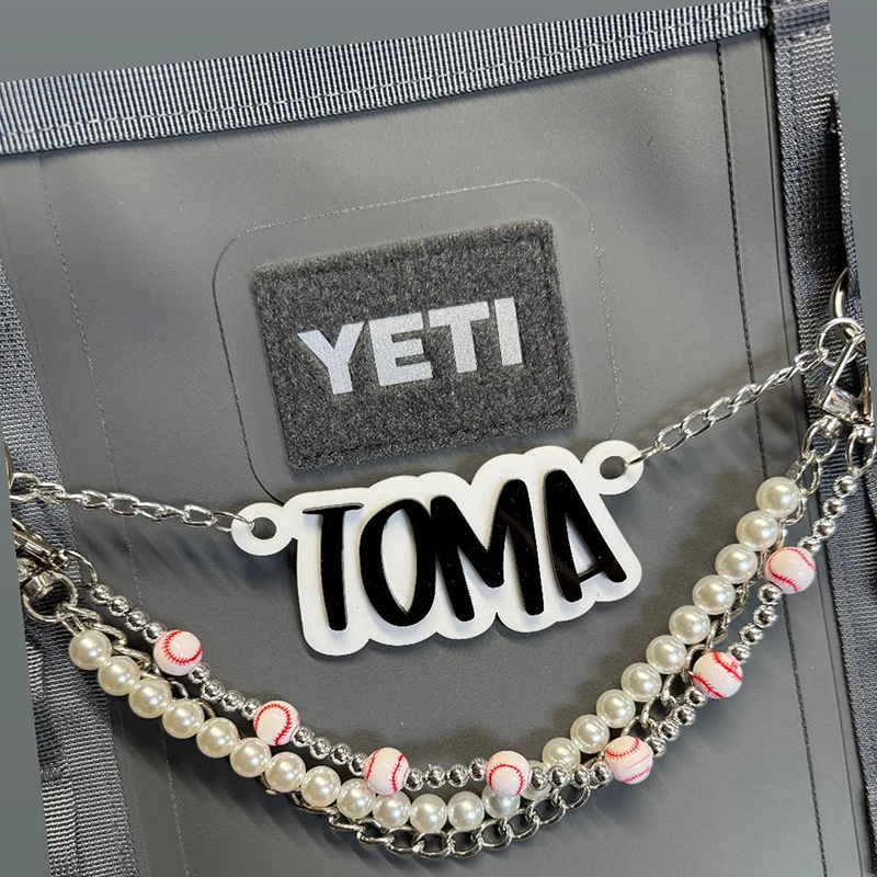Custom Name Chain for Camino Bag, Acrylic Bag Charm, Personalized Tote Tag