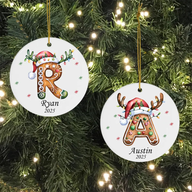 Custom Letter ornament, Personalized Christmas ornament 2025